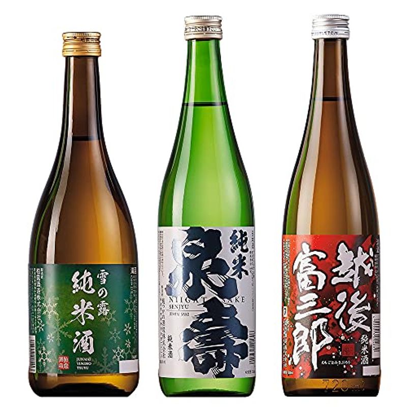 日本酒 父の日 新潟 純米酒 飲み比べ セット 720ml3本 人気 お酒 飲み比べ ギフト プレゼント 新潟地酒