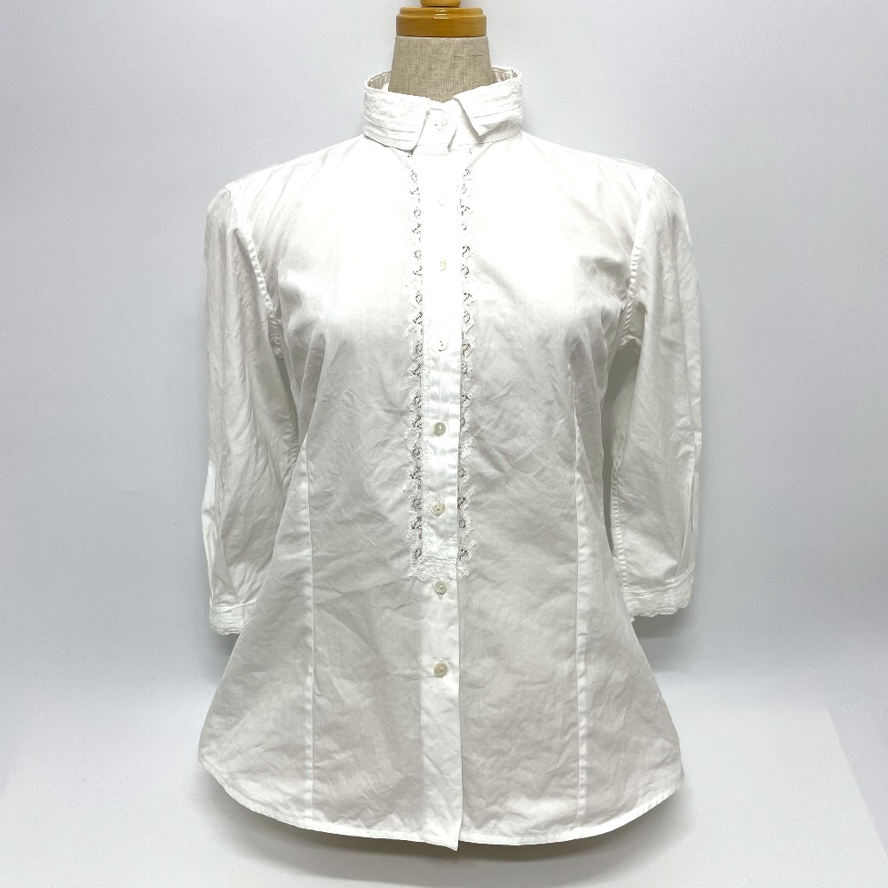 Ermanno Scervino エルマンノ シェルヴィーノ ブラウス レース アパレル 七分袖 シャツ トップス ホワイト 4,950円