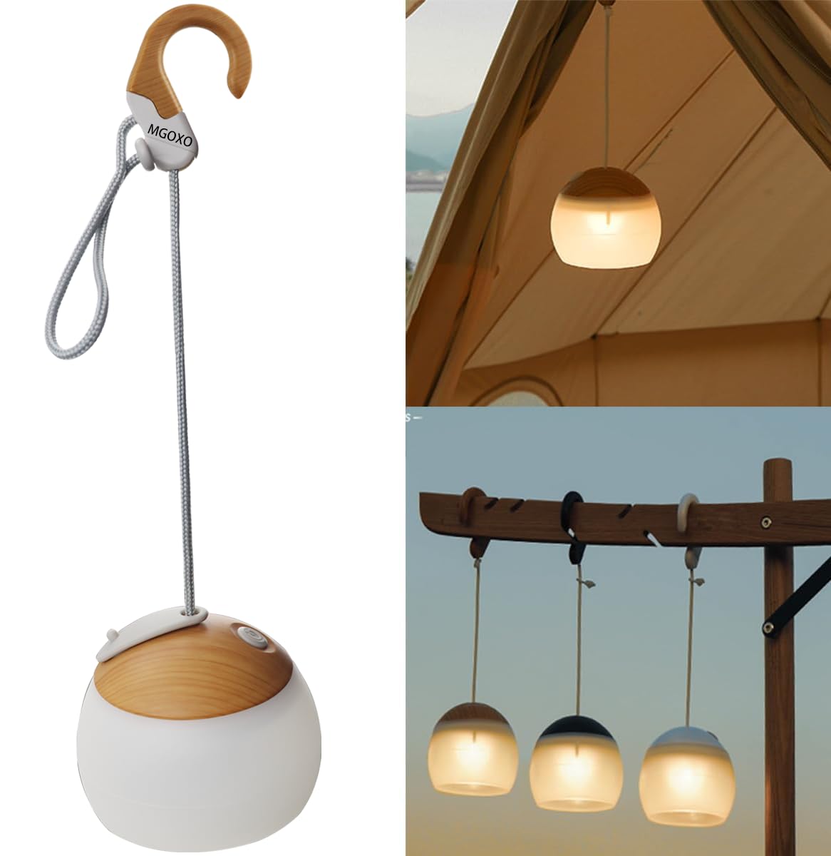 ランタン 3個 LEDランタン 3色切替 電球色 3600mAh USB 充電式テントライト 小型 寒色/暖色を長押しして切り替えます き アウトドア携帯キャンプ用品/応急 防災 停電用 キャンプラン