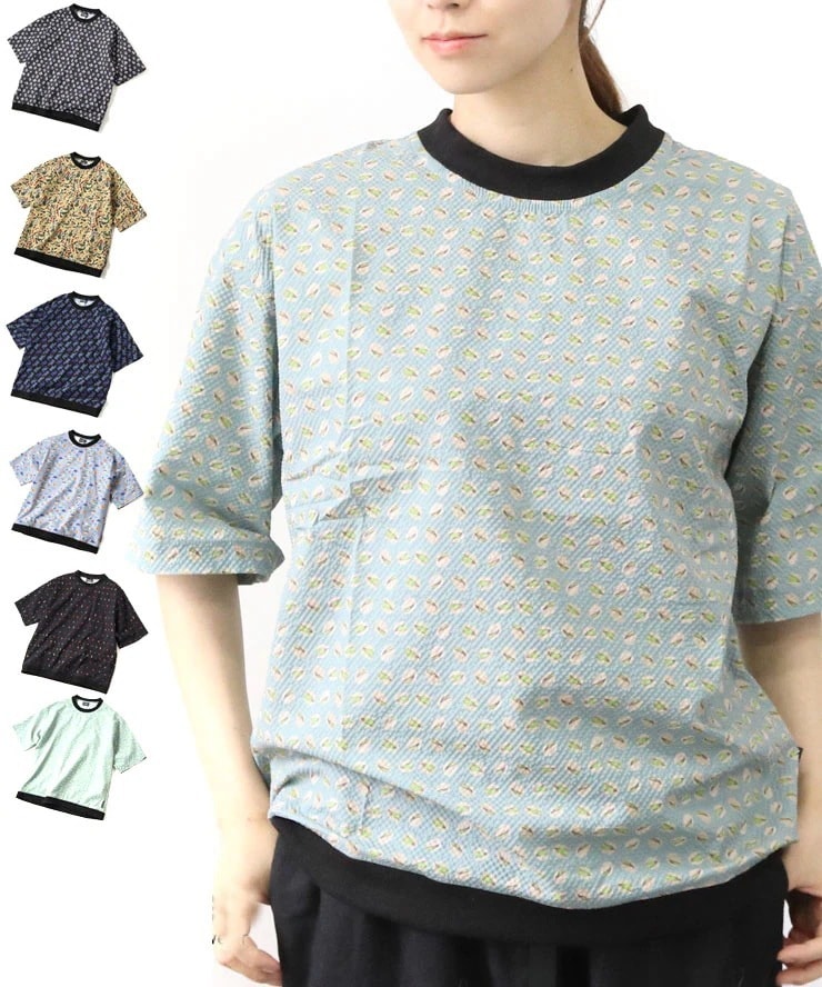 ULシアサッカーハッピーペイントTee 涼しい tシャツ 半袖 メンズ ブランド レディース 春 夏 春夏 G533767 【セール品の為返品・交換不可商品】