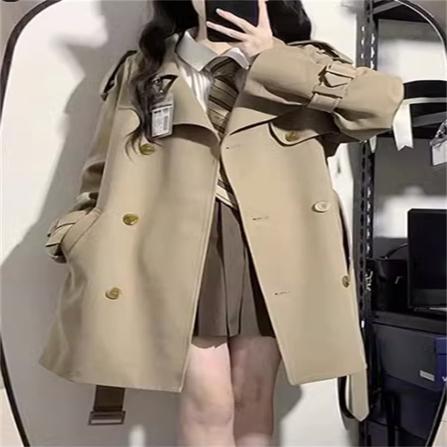 アウター 2色 ロングコート レインコート チェスターコート トレンチコート ロング 袖あり 長袖 Vネック フレア Aライン ポケット 薄手生地 かわいい 大人可愛い 綺麗 シンプル