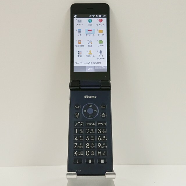 AQUOSケータイ SH-02K ドコモ ブルーブラック 送料無料 本体 c16453 【中古】