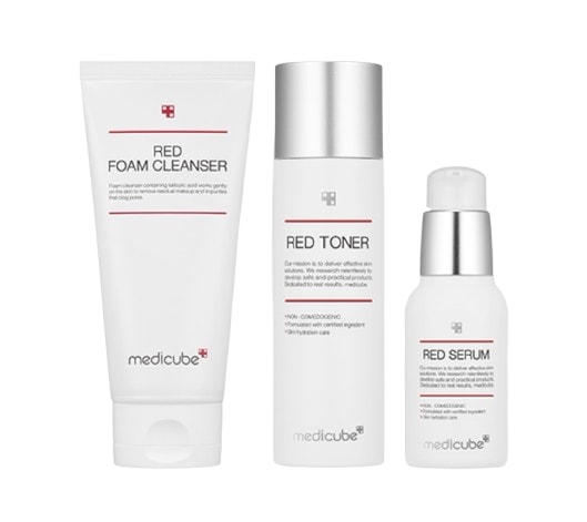 【３点セット】レッドトナー+クレンザー+セラム/ニキビケア/ニキビ/ニキビ跡