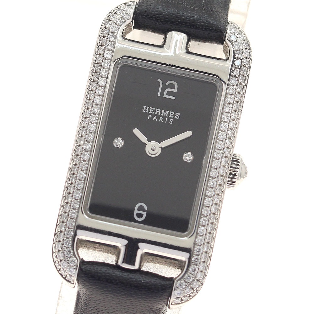 エルメス HERMES NA2.130 ナンタケット サイドダイヤ 2P クォーツ レディース _947212【中古】