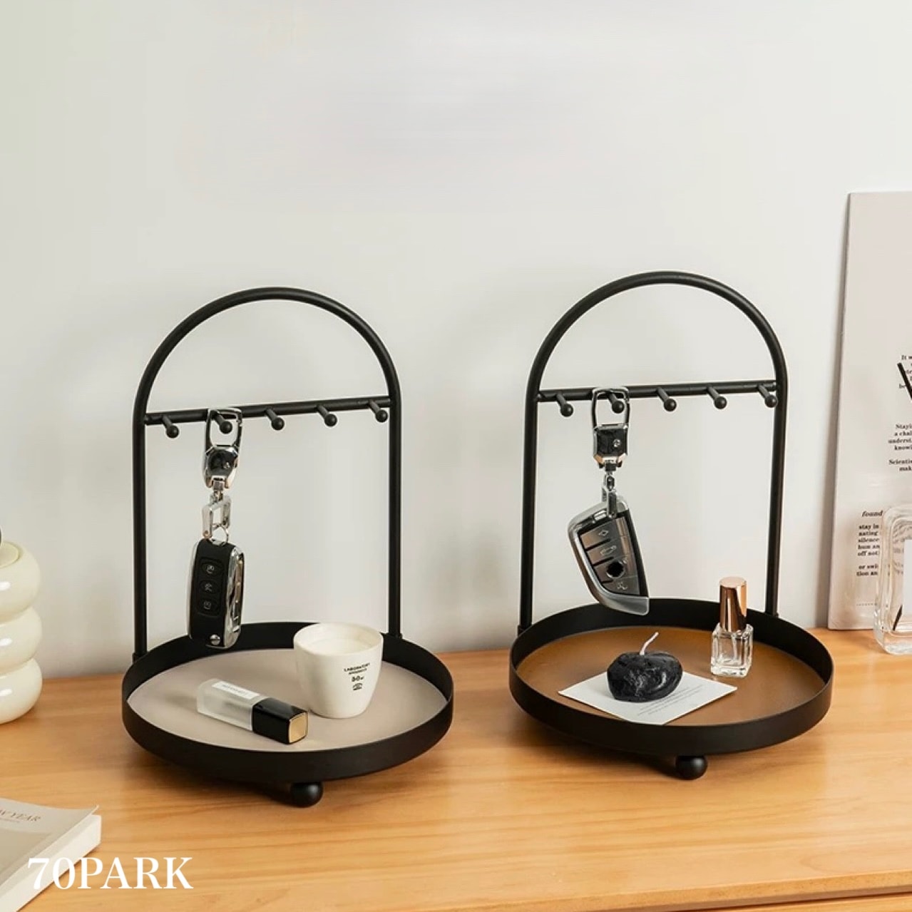 アイアン レザー アクセサリー 鍵 スタンド トレイ 全2色 収納 小物置き おしゃれ 韓国インテリア 韓国雑貨 韓国っぽ 北欧インテリア 北欧 インテリア雑貨 韓国 70PARK