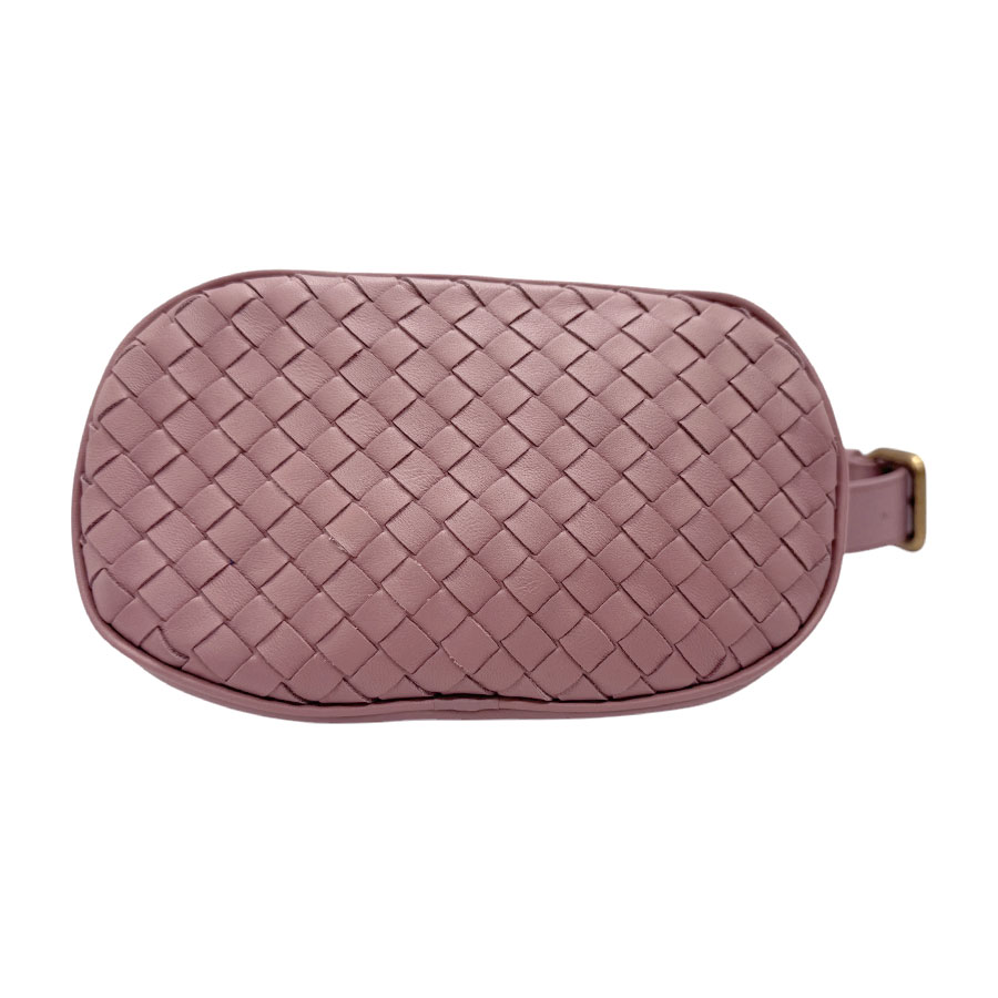 ボッテガヴェネタ BOTTEGAVENETA ウエストバッグ ベルトバッグ イントレチャート レザー モーヴピンク レディース z3088