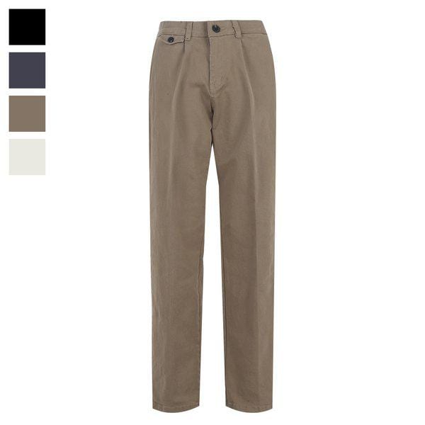 男性用ワンタック スパンデックス インナーバンド コットンパンツ NE-PTA-Q032-モカ