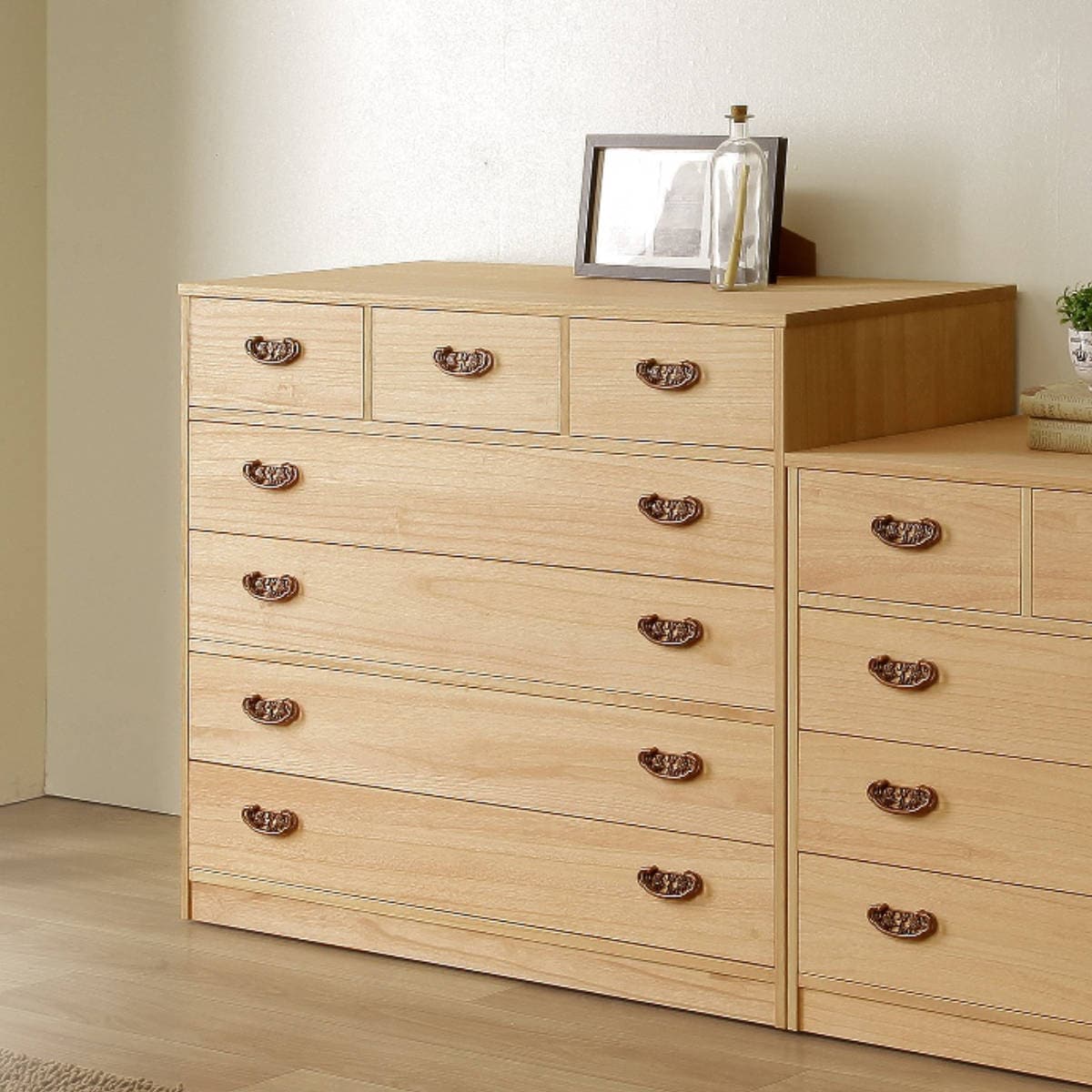 総桐 隠しキャスター付 チェスト 5段 柿渋染め 日本製 幅100cm 桐たんす 桐 タンス たんす 箪笥 桐箪笥 肥前桐民芸 完成品 桐衣装ケース 桐タンス 衣類収納 和だんす 桐製