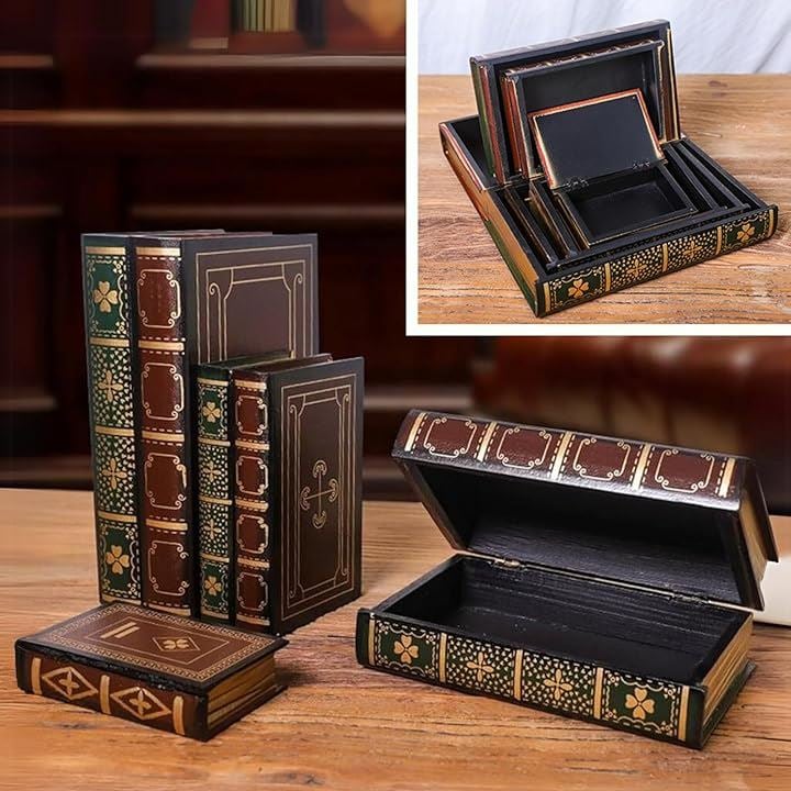 ブックイミテーションストレージ アンティーク 西洋 ダミーブック(「マトリョーシカ」小物入れ)