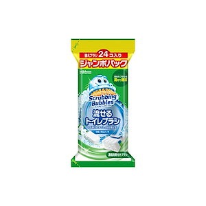 トイレ掃除 スクラビングバブル 流せる トイレブラシ 付け替え用24個セット フローラルソープの香り まとめ買い 使い捨て 洗剤