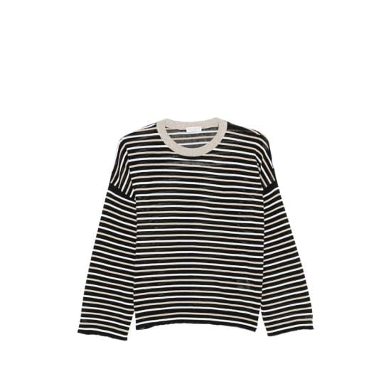 BRUNELLO CUCINELLI Women Tops M1T272310 CSI26 BLACK NEUTRALS