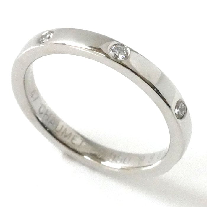 Chaumet ショーメ Pt950プラチナ エターナル リボンマリッジ 7PD リング・指輪 ダイヤモンド 7号 47 3.5g レディース 中古 美品