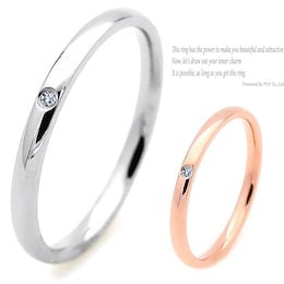 CZ ダイヤ/リング/シンプル/指輪/ring/シルバー/ピンクゴールド/送料無料