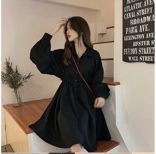 大きいサイズレディースブラウスギャザーフレアチュニックシャツワンピース