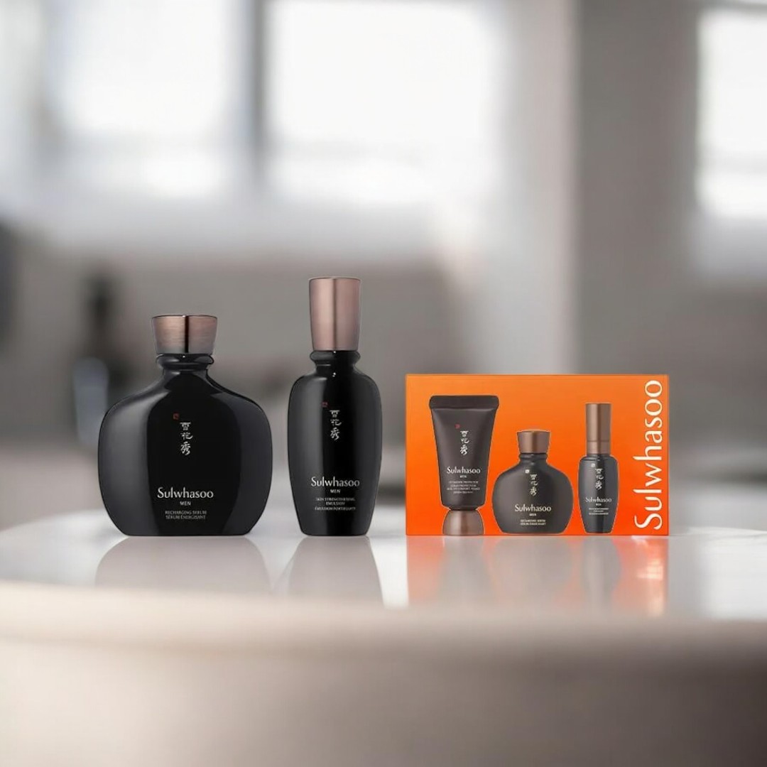 メンズ 基礎2種セット エッセンス140ml+乳液90ml+他 [保湿+時短+肌バリア]