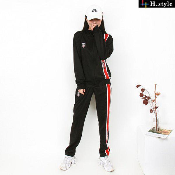 HスタイルMP配色イギリスセット/トレーニング/ジャージ/上下セット/男女共用/ビッグ/デイリー/アスレジャー/春/ジョガー/運動