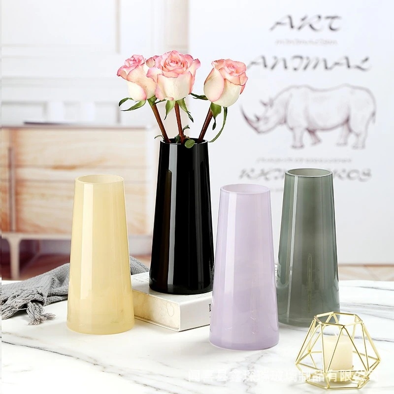 【20点セット】【送料無料】現代シンプルカラー磁器ガラス小花瓶生け花ドライフラワー水耕花器リビングインテリア装飾ガラス花瓶