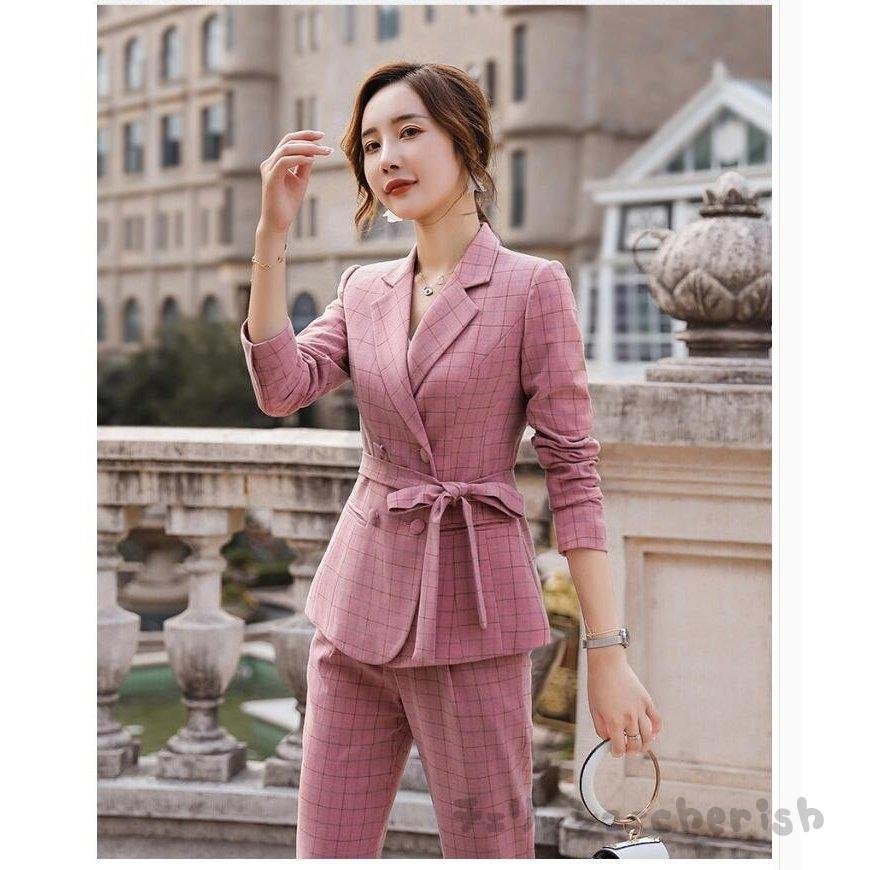 人気のクリスマスアイテムがいっぱい 着痩せ 韓国風 フォーマルスーツ レディースセットアップ カジュアル パンツスーツ チェック柄 シルエット 就職活動 卒業式 卒園式 通勤 卒業式 入学式 Ol 制服 その他 スーツ Color 4xl Www Campinglacgeorges Com