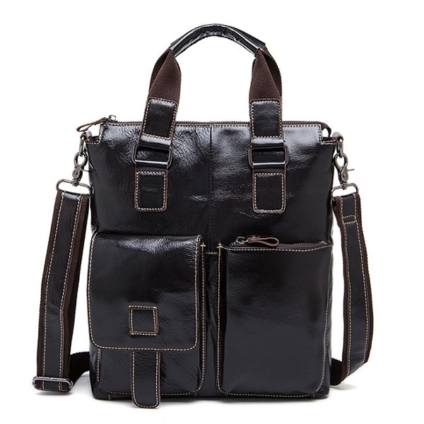 ビジネスバッグ 男女兼用 ショルダーバッグ 本革 牛革 斜め掛け 多機能