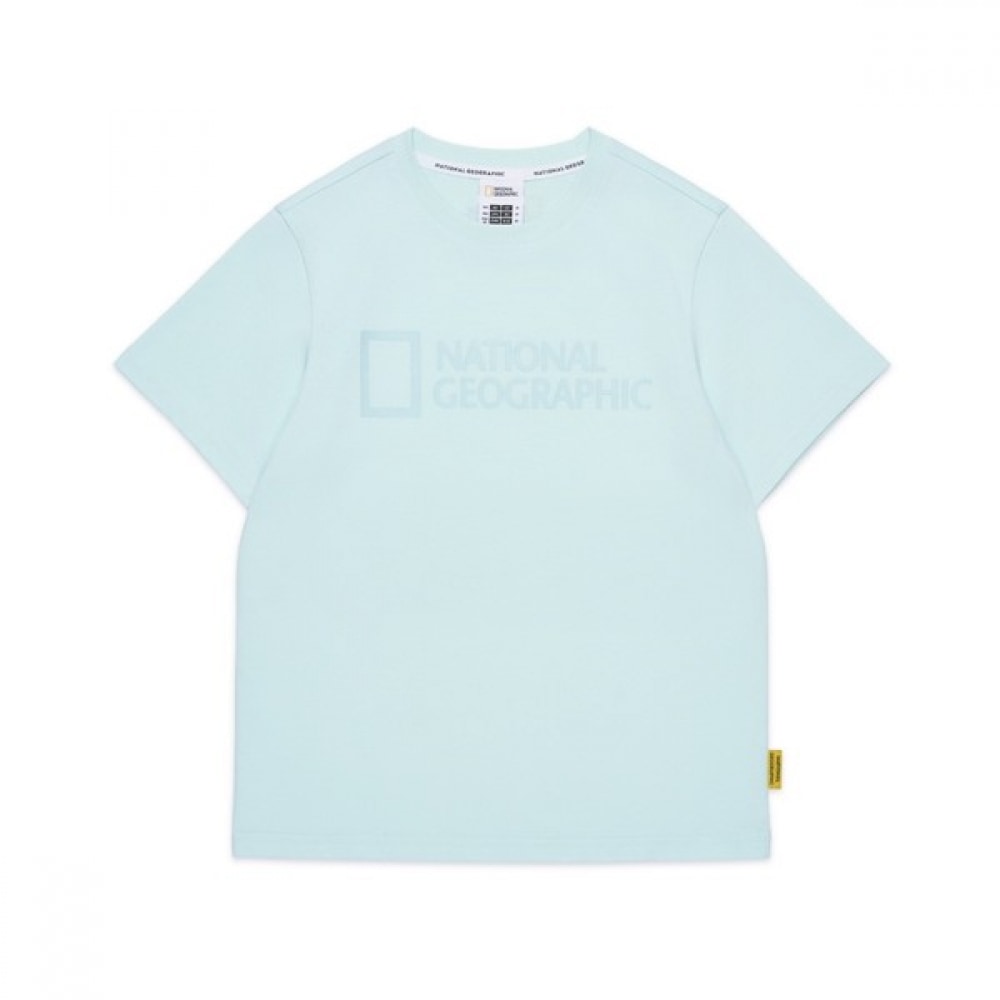 [ナショナルジオグラフィック] K255UTS930ビッグロゴショートスリーブTシャツアクア
