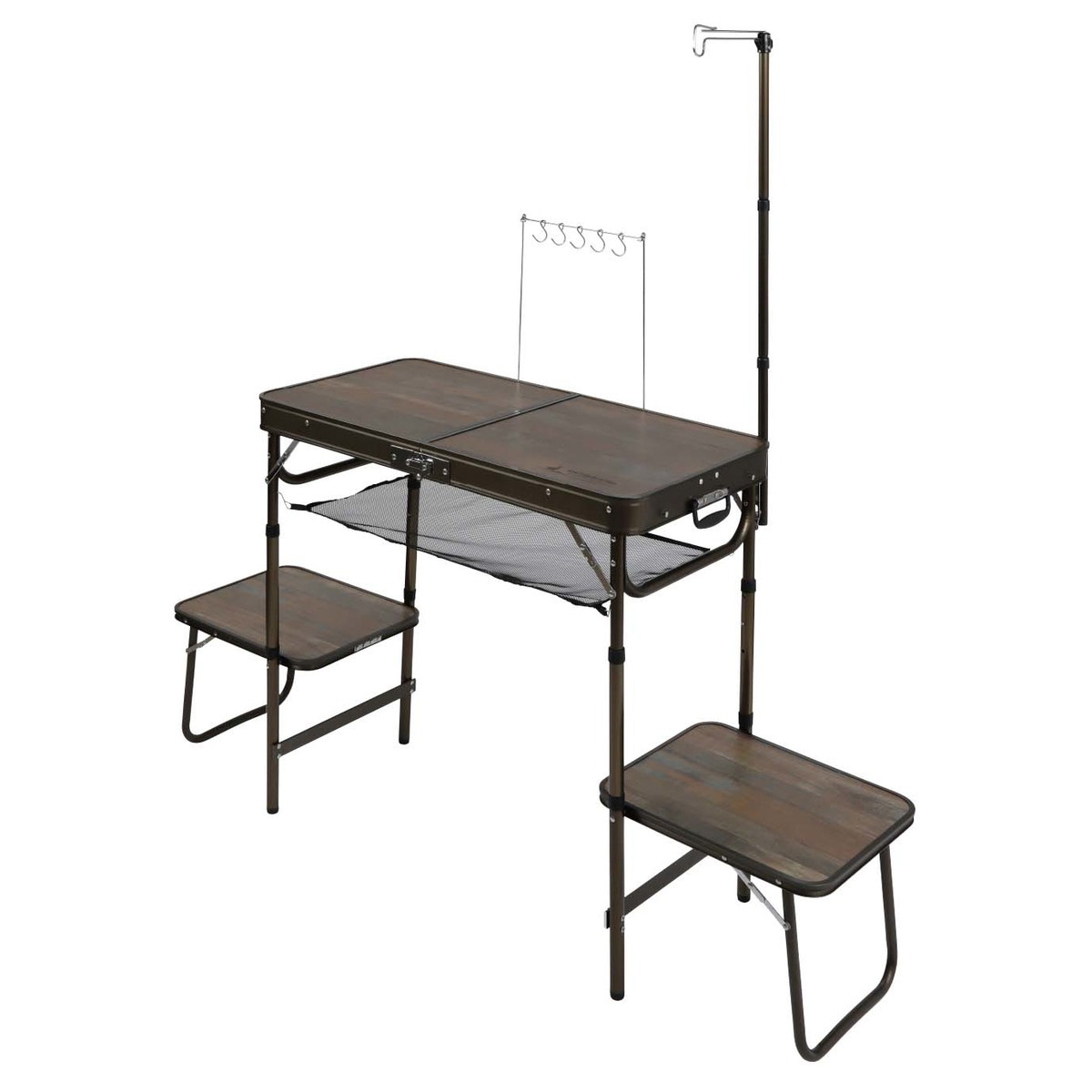 キャプテンスタッグ ビストロ ぴったりキッチンテーブル UC-588 アウトドア テーブル サイドテーブル付 コンパクト収納 キャンプ CAPTAIN STAG