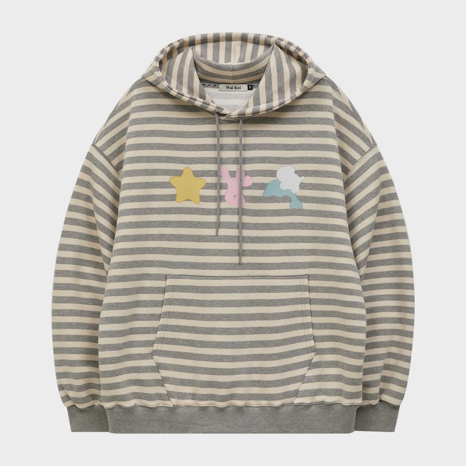 Spray Star Dolphin Hoody STRIPE GREY