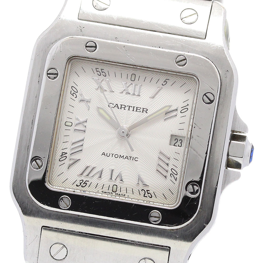 カルティエ CARTIER W20040D6 サントスガルベ LM デイト 自動巻き メンズ _849118【中古】