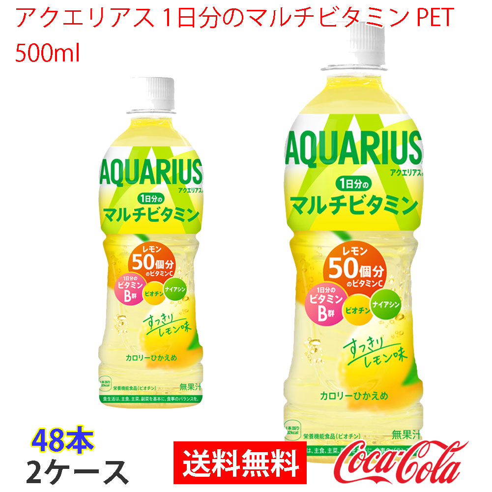 アクエリアス 1日分のマルチビタミン PET 500ml 2ケース 48本