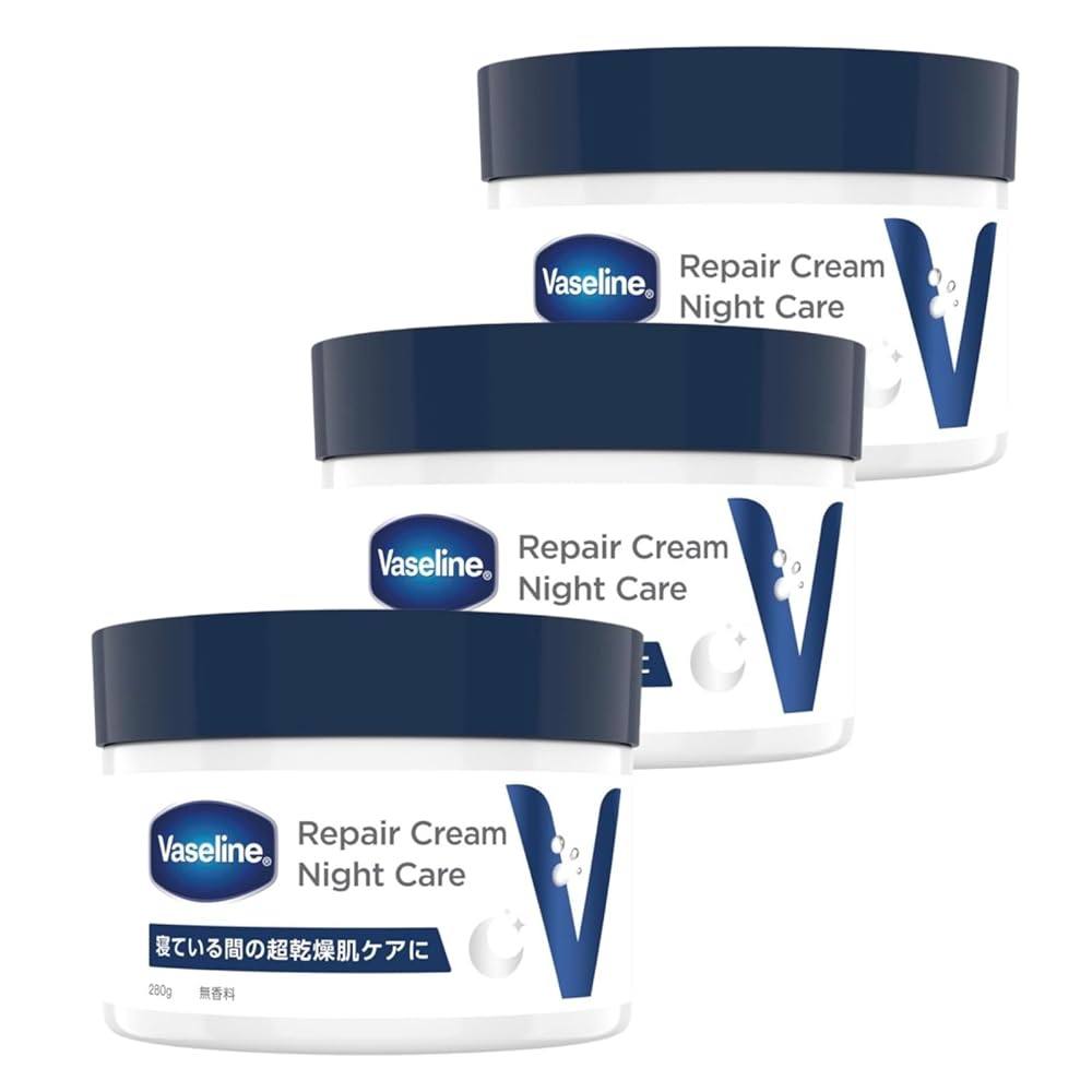 【まとめ買い】3個 ヴァ セ リン リペアクリーム ナイト ケア 280g レチノール配合 超乾燥肌向けナイトケアクリーム