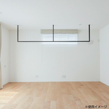 森田アルミ工業 天井付け物干し kacu（カク） ブラック KAC286E-BK