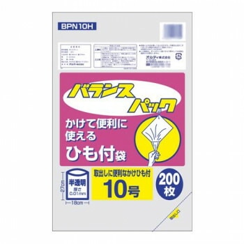 オルディ バランスパック10号ひも付 半透明200Px100冊 20096902