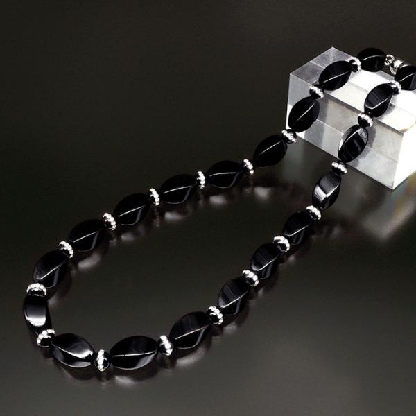 オニキス ネックレス レディース 天然石 パワーストーン アクセサリー お守り 邪気払い 魔除け 日本製