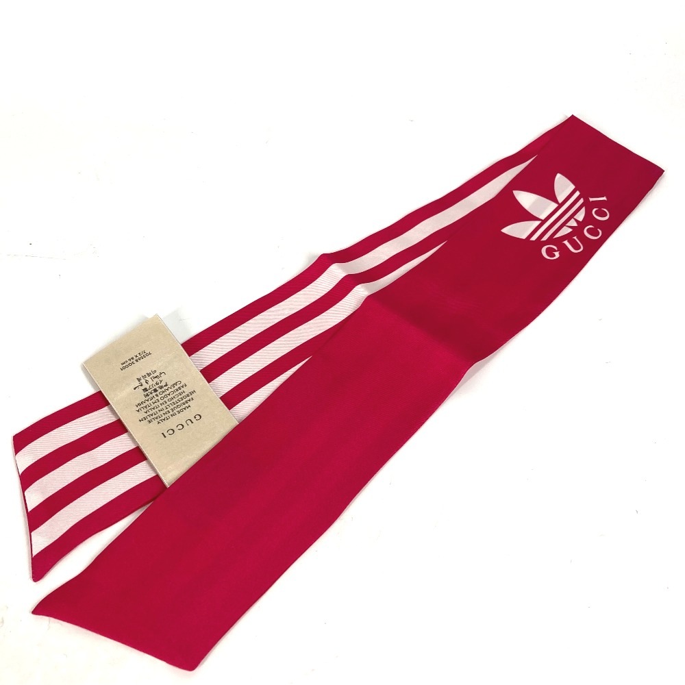 スカーフ 703568 アディダス adidas コラボ バンドースカーフ ネックボウ 3本ライン シルク ピンク 15,048円