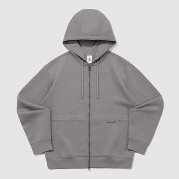 M フード付きジップアップ BQK QR123LFT13-GRY ユニ クッション地 ルーズフィット フード付きジップアップ / GRAY