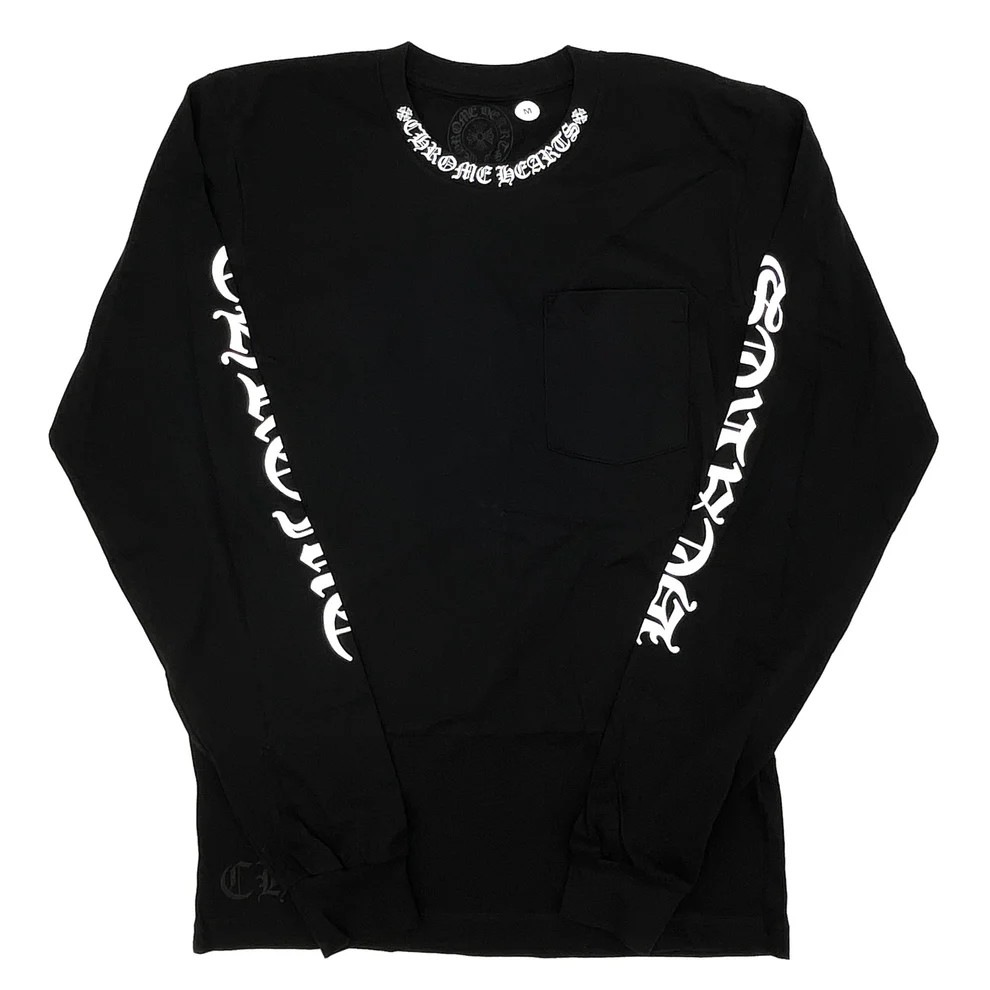 ネックロゴ ロンT ブラック XXL
