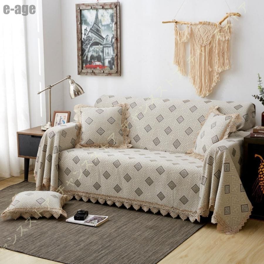 急速出荷 宮廷風 ソファーカバー マルチカバー 縞模様 花柄 クラシック フリンジ付け 高級感 北欧 お洒落 毛布 ブランケット ベッド/テーブル/チェア タオル すべり止め 5,037円