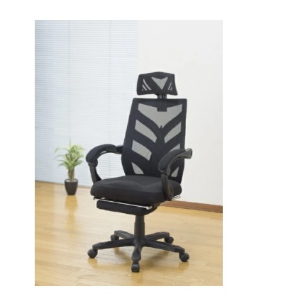 リクライニングリラックスチェア [W600ｘD6001350ｘH11001240mm] ブラック 03819