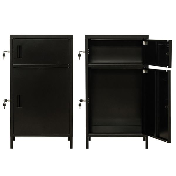 宅配ボックス2ドア ハイタイプ ブラック 組立品