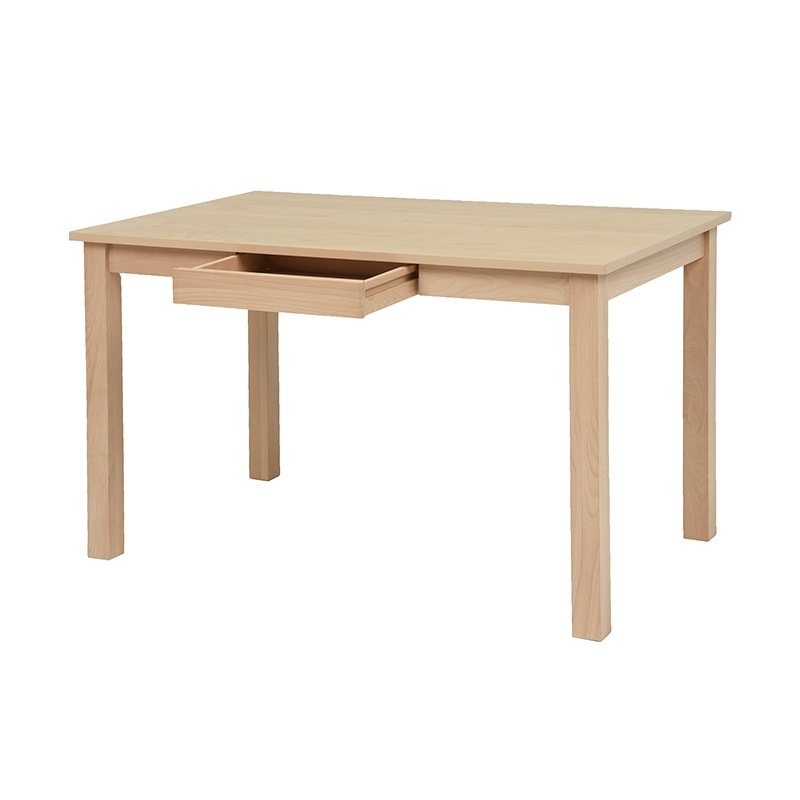 ダイニングテーブル 4人用 ナチュラルモダン おしゃれ 木製 引き出し 120cm ダイニング 食卓 机 天然木ビーチ材 テーブル デスク