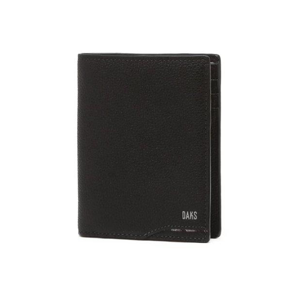 ブラック ロゴプリント 牛革 二つ折り財布 DBWA5F727