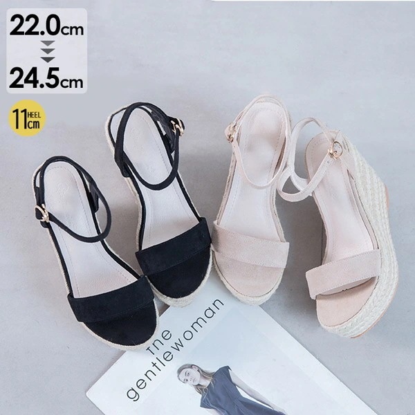 ウェッジソール サンダル 厚底 レディース かわいい オシャレ 脚長 ヒール11cm リゾート 美脚 カジュアル 靴 大人 軽量 歩きやすい 夏用 普段履き di024m3m3l922.0/22.5/