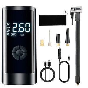 電動空気入れ ロードバイク 空気入れ オートバイ 自転車 自動車 USB充電式 6000mAh 最大圧力150I 自動停止 エアーコンプレッサー ポータブル 軽量650g