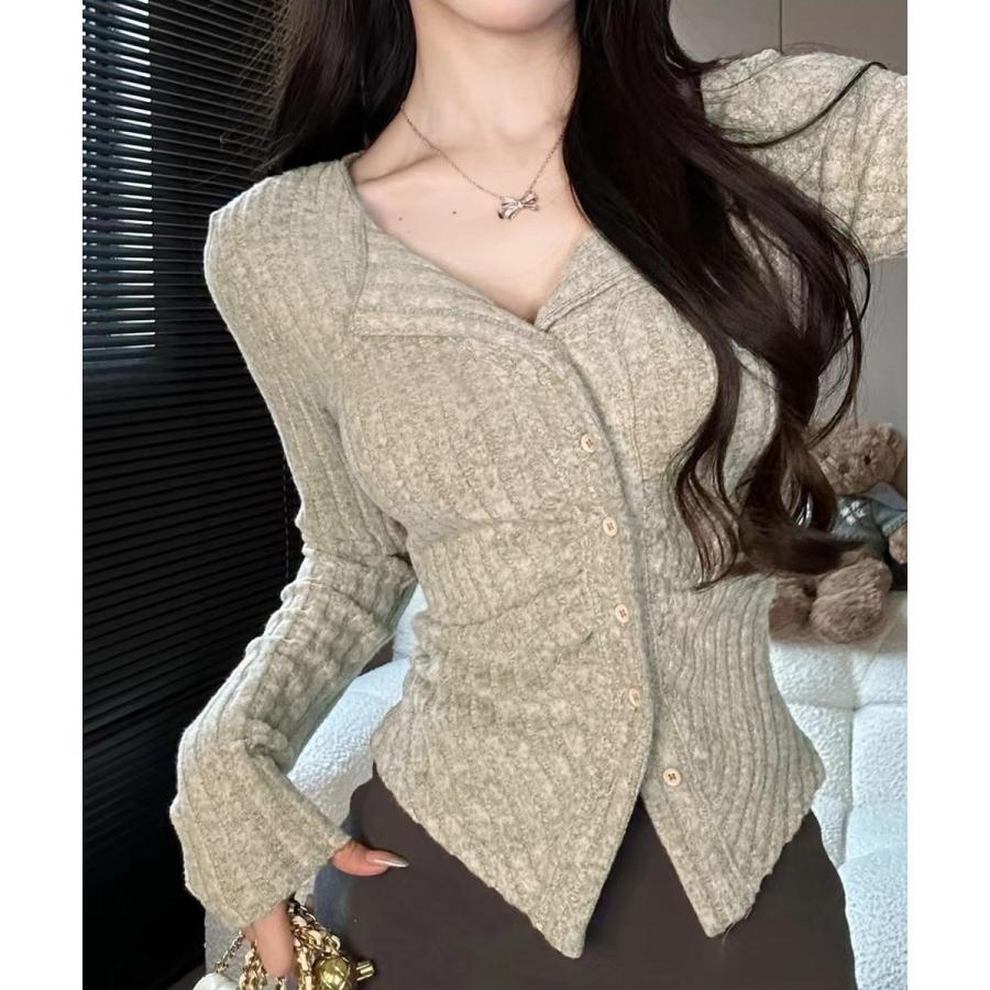カーディガン vネック レディース韓国風【ゆうパケット可】