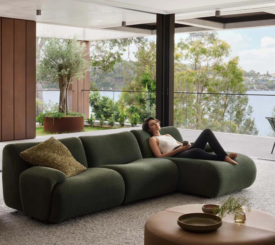 湾曲した圧縮ソファ真空パック圧縮された北欧風リビングルームモジュラー断面ソファソファセット 37,700円