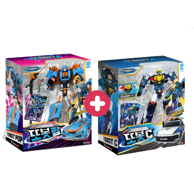 トボット/TOBOT/C + POP/ポップ/2種ロボットセット/コンバーティブル/スポーツカー/コアロイド/キャラクターカード/自動車/合体ロボット/変身ロボット/韓国ロボット/2025/新型