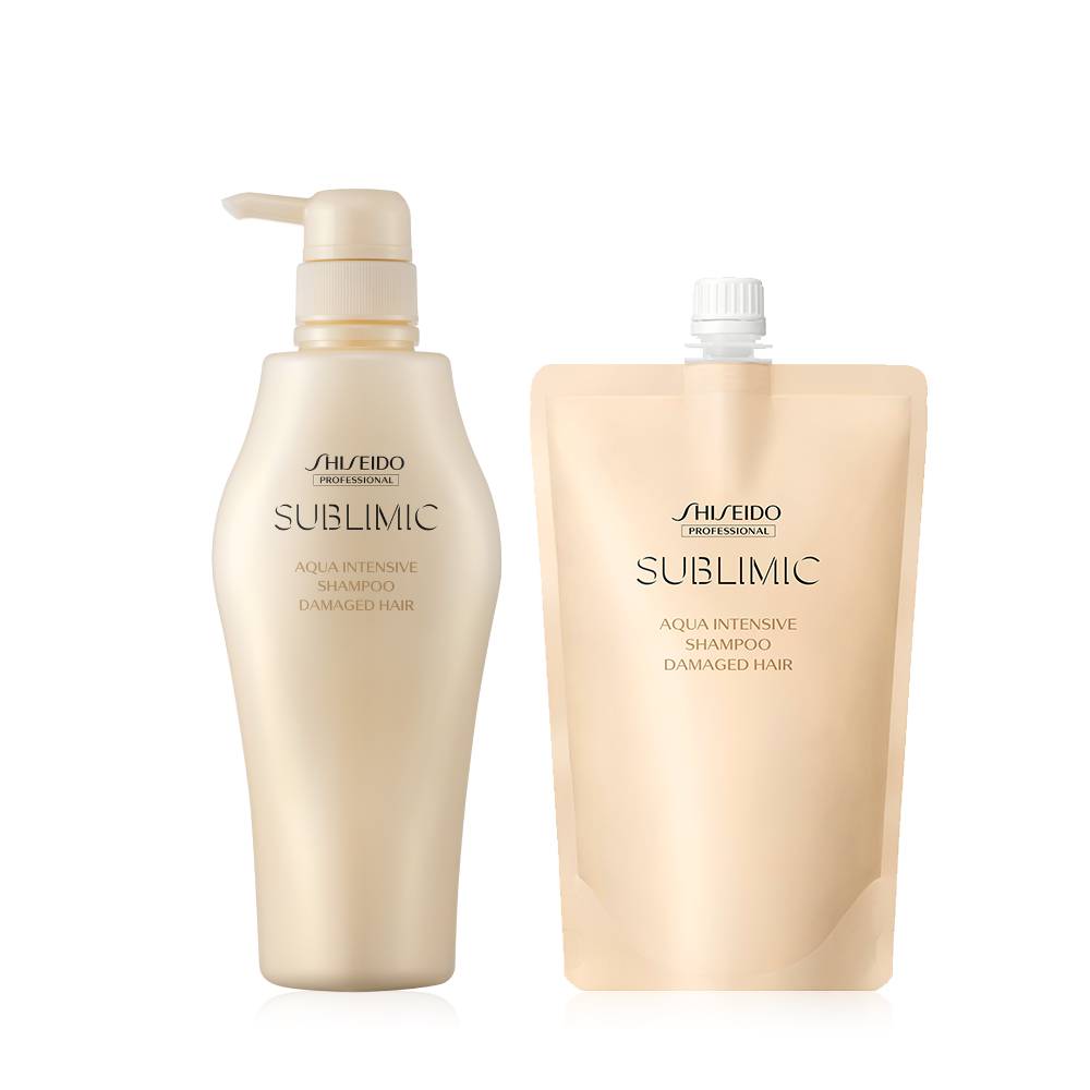 サブリミックアクアインテンシブシャンプー500ml+リフィル450ml ダメージヘア用+お試しパック4個