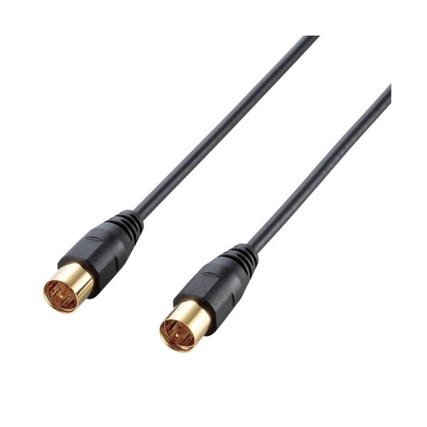 （まとめ）エレコム アンテナケーブルストレート-ストレート 1m ブラック AV-ATSS10BK 1本(×5セット) 8,308円