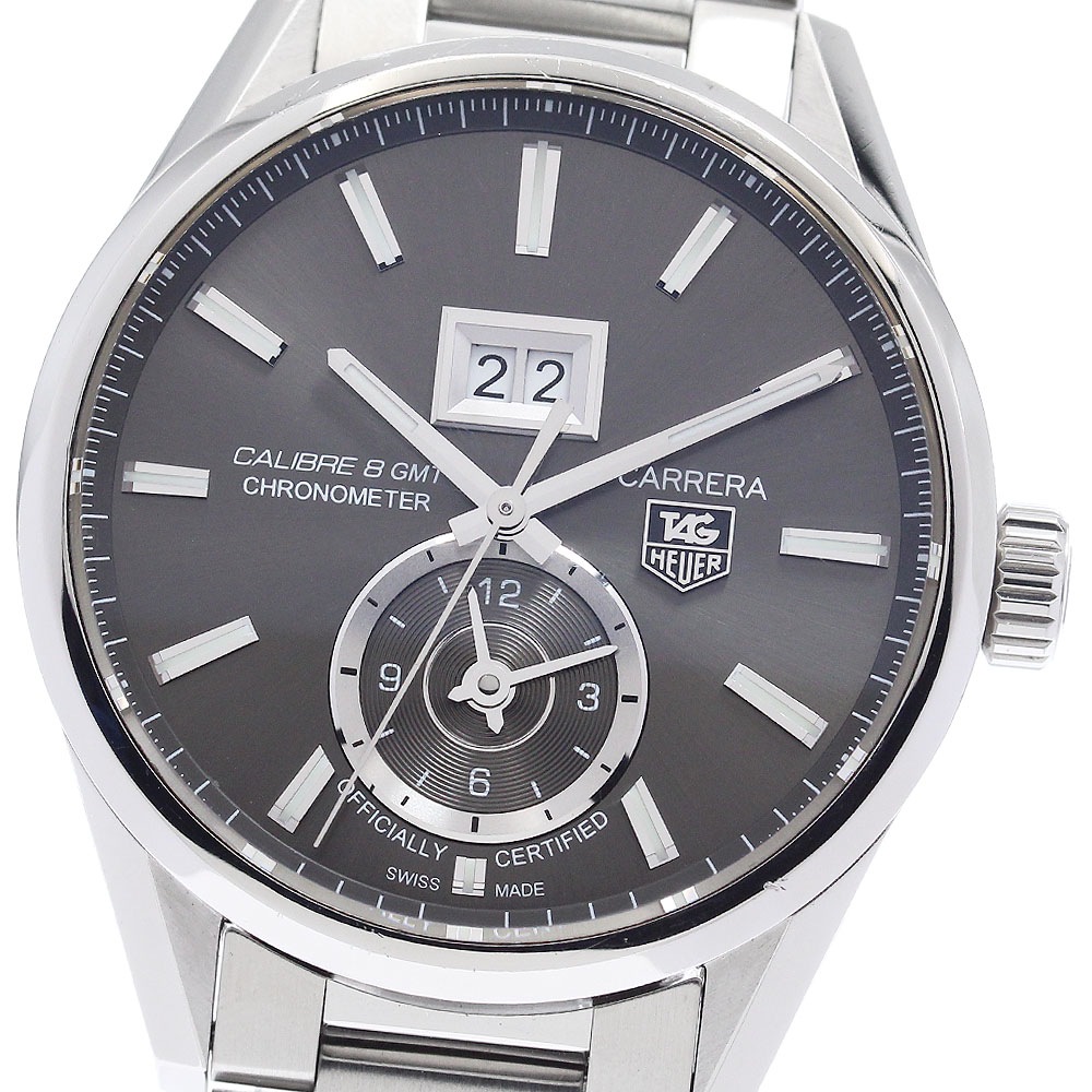 タグホイヤー TAG HEUER WAR5012 カレラ グランドデイト GMT キャリバー8 自動巻き メンズ _956679【中古】