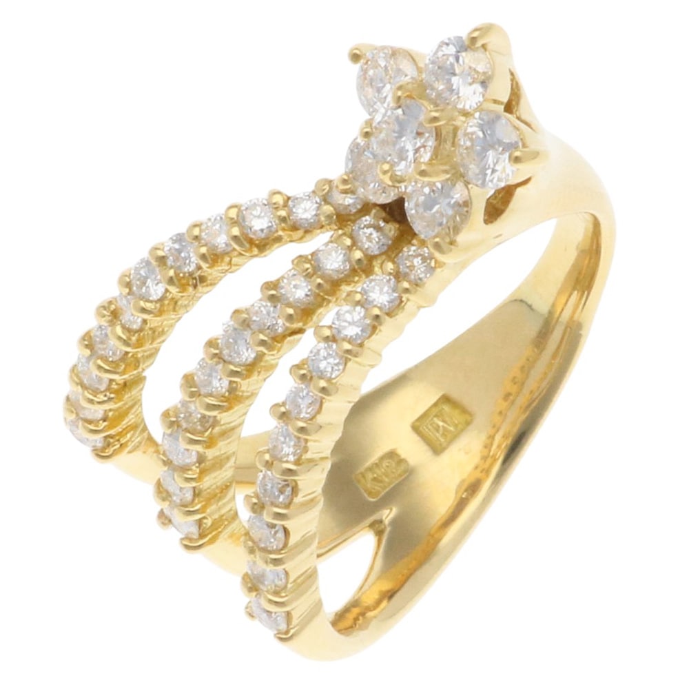 ポンテヴェキオ リング 指輪 6号 18金 K18イエローゴールド ダイヤモンド Ponte Vecchio 中古 美品