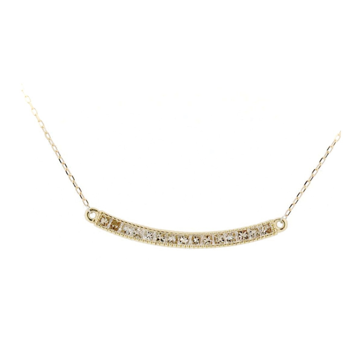 GSTV ダイヤモンド ネックレス 0.50ct K18YG(18金 イエローゴールド) 質屋出品